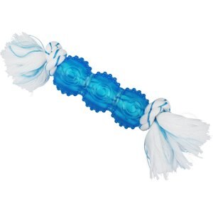 Multipet Canine Clean Mint Rope & Balls Tough Dog Chew Toy, Blue