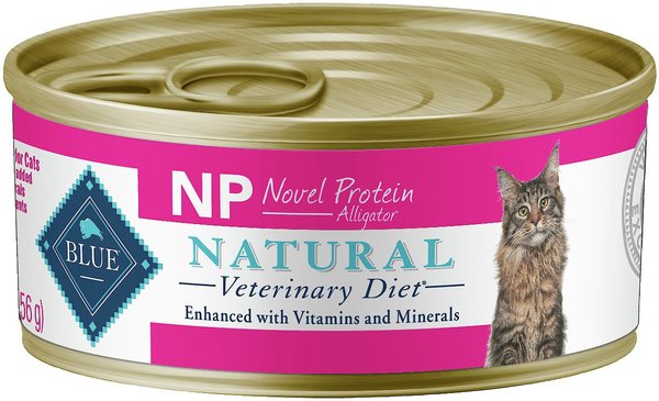 Blue Buffalo Natural Veterinary Diet NP Novel Protein Alligator Grain-Free Wet Cat Food, 5.5-oz, case of 24 slide 1 of 9