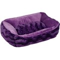 Dogit Style Wild Animal Rectangular Reversible Bolster Dog Bed, Purple, X-Small