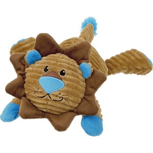 Frisco Corduroy Plush Squeaking Lion Dog Toy