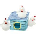 Frisco Hide and Seek Plush Chicken Coop Puzzle Dog Toy