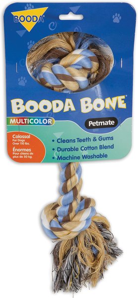 Booda Bone 2-Knot Rope Dog Toy, Multicolor, Colossal slide 1 of 2