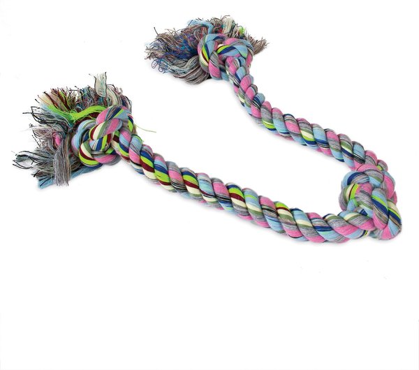 Booda Bone & Tug 3-Knot Rope Dog Toy, Multicolor, X-Large slide 1 of 2