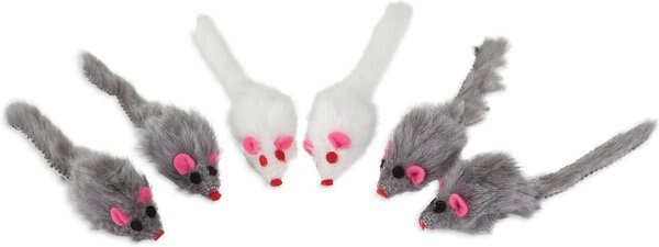 Fat Cat Furry Mice Cat Toy with Catnip, 6 count slide 1 of 1