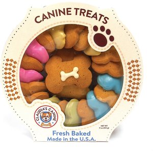 Claudia’s Canine Bakery Carousel of Canine Party Bones Baked Dog Treats, 11-oz tub