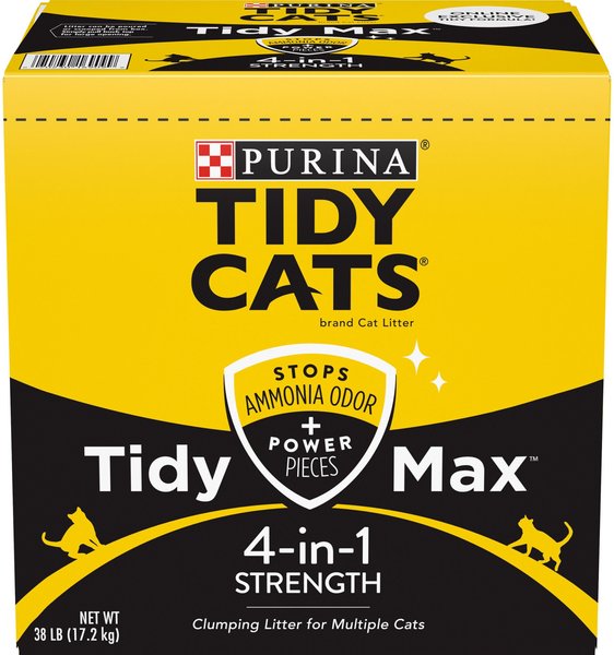 Tidy Max 4-in-1 Strength Scented Clumping Clay Cat Litter, 38-lb box slide 1 of 10