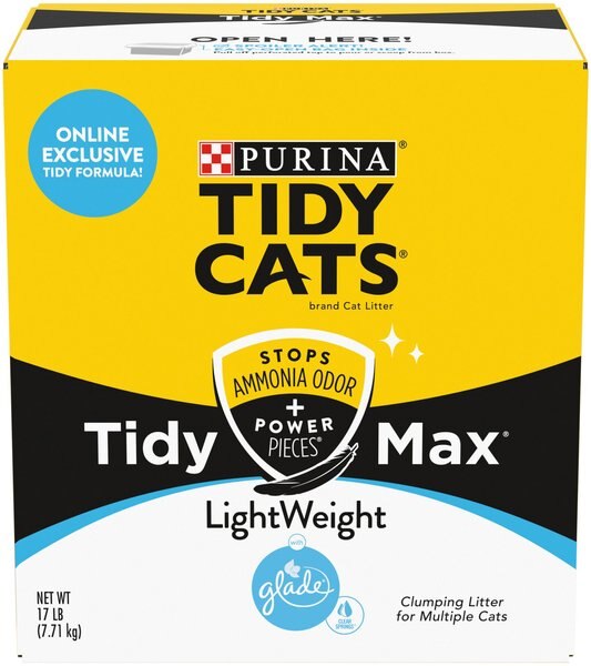 Tidy Max Lightweight Glade Clear Springs Scented Lightweight Clay Cat Litter, 17-lb box slide 1 of 11