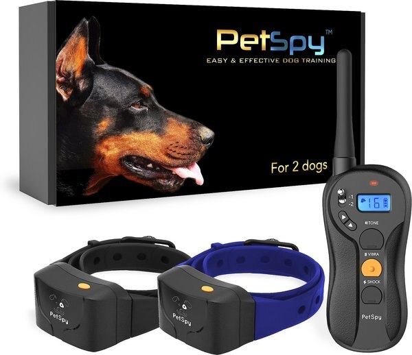 PetSpy P620 2000-ft Easy & Effective Adjustable Waterproof Remote Dog Training Collar, 2 collars slide 1 of 11