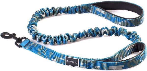 PetSpy Camo Bungee Dog Leash, 4 - 6 ft, Blue slide 1 of 9