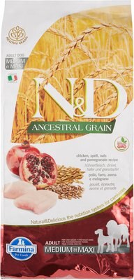 Farmina N&D Ancestral Grain Chicken & Pomegranate Medium & Maxi Adult Dry Dog Food, slide 1 of 1