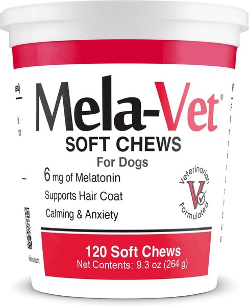 Mela-Vet Soft Chew Skin & Coat Supplement for Dogs & Cats, 120 count slide 1 of 4