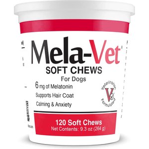 Mela-Vet Soft Chew Skin & Coat Supplement for Dogs & Cats, 120 count