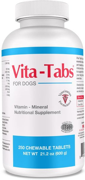 Vita-Tabs Liver Flavored Multivitamin for Dogs, 250 count slide 1 of 3