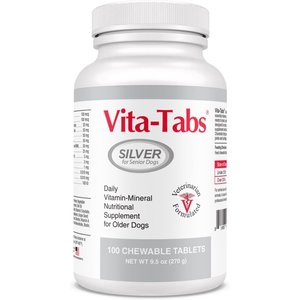 Vita-Tabs Silver Liver Flavored Multivitamin for Senior Dogs, 100 count