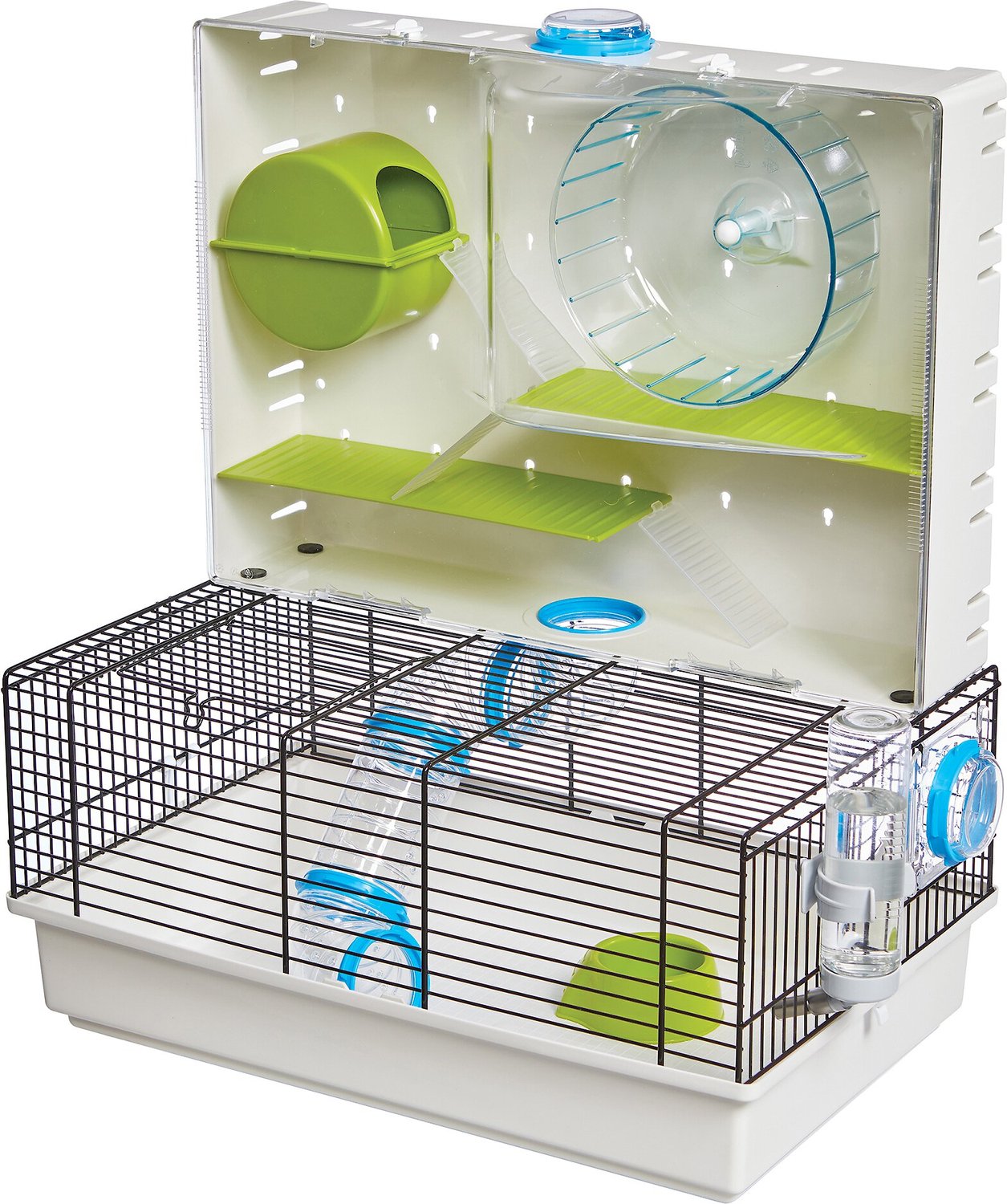 white hamster cage