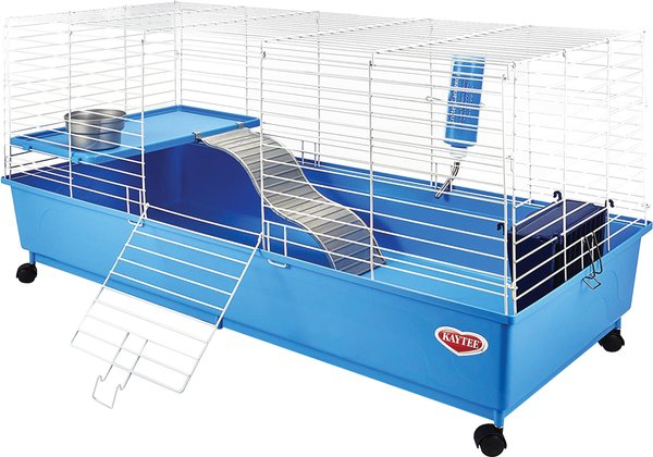 Kaytee My First Home 2-Level Small Pet Habitat, Blue & Tan, Large slide 1 of 2