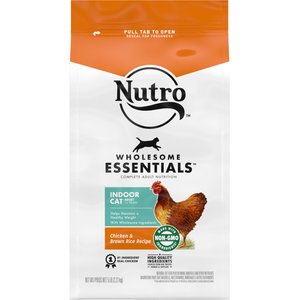 Nutro Wholesome Essentials Indoor Chicken & Brown Rice Recipe Adult Dry Cat Food, 5-lb bag