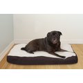 FurHaven Faux Sheepskin & Suede Deluxe Pillow Cat & Dog Bed w/Removable Cover, Espresso, Medium