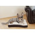 FurHaven Faux Sheepskin & Suede Deluxe Pillow Cat & Dog Bed w/Removable Cover, Espresso, Small