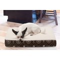 FurHaven Paw Decor Deluxe Memory Foam Cat & Dog Bed w/Removable Cover, Dark Espresso, Small