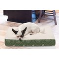 FurHaven Paw Decor Deluxe Memory Foam Cat & Dog Bed w/Removable Cover, Jade Green, Small