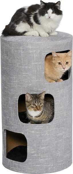MidWest 3-Story Feline Nuvo Stella Cat Condo, Silver slide 1 of 4