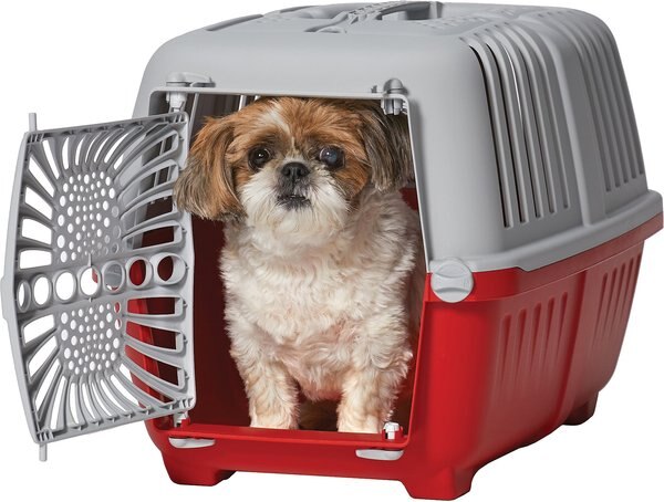 MidWest Spree Hard-Sided Dog & Cat Kennel, Red, 22-in slide 1 of 6