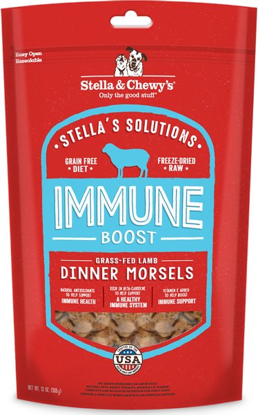 Stella & Chewy's Stella's Solutions Immune Boost Freeze-Dried Raw Grass-Fed Lamb Dinner Morsels Dog Food, 13-oz bag slide 1 of 2
