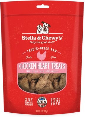 Stella & Chewy's Chicken Hearts Freeze-Dried Raw Dog Treats, slide 1 of 1