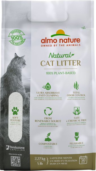 Almo Nature Unscented Clumping Grass Plant-Based Cat Litter, 5-lb bag slide 1 of 6