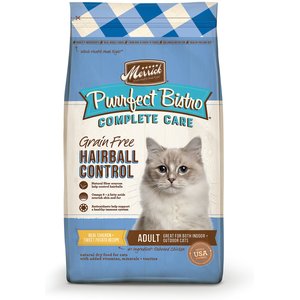 Merrick Purrfect Bistro Complete Care Grain-Free Hairball Control Chicken & Sweet Potato Recipe Dry Cat Food, 4-lb bag