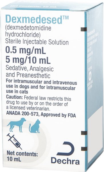 Dexmedesed Injectable Solution for Dogs & Cats, 0.5 mg/mL, 10-mL Vial slide 1 of 5