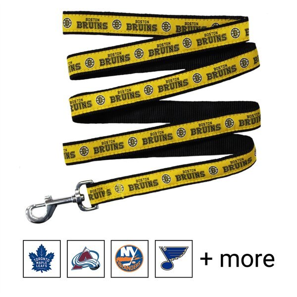 Pets First NHL Nylon Dog Leash, Boston Bruins, Large: 6-ft long, 1-in wide slide 1 of 4