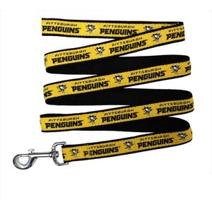 Pets First NHL Nylon Dog Leash, Pittsburgh Penguins, Medium: 4-ft long, 5/8-in wide