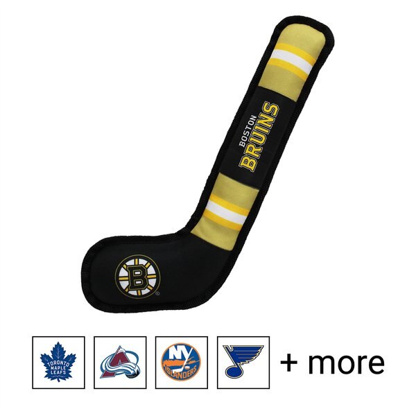 Pets First NHL Hockey Stick Plush Dog Toy, Boston Bruins slide 1 of 2