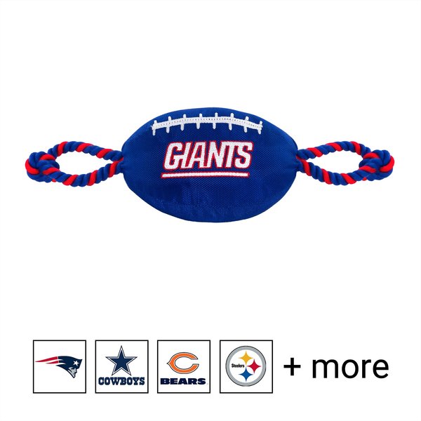 Pets First NFL Football Rope Dog Toy, New York Giants slide 1 of 2