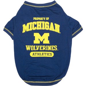 Pets First NCAA Dog & Cat T-Shirt, Michigan Wolverines, Medium