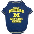 Pets First NCAA Dog T-Shirt, Michigan, Small