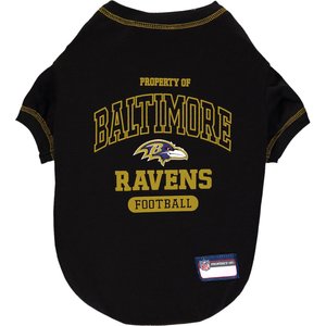 Pets First NFL Dog & Cat T-Shirt, Baltimore Ravens, Medium