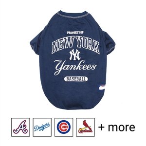 Pets First MLB Dog & Cat T-Shirt, New York Yankees, Medium
