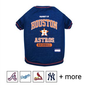 Pets First MLB Dog & Cat T-Shirt, Houston Astros, Small