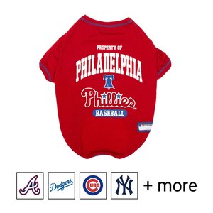 Pets First MLB Dog & Cat T-Shirt, Philadelphia Phillies, Medium