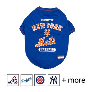 Pets First MLB Dog & Cat T-Shirt, New York Mets, Large