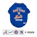 Pets First MLB Dog T-Shirt, New York Mets, X-Large