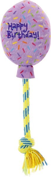 Frisco Birthday Balloon Dog Toy, Small, Purple slide 1 of 3