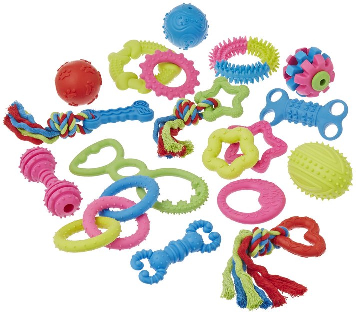 Frisco Puppy TPR and Rope Bundle Dog Toy, 17-Pack
