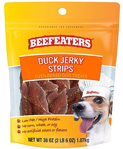 Beefeaters Duck Jerky Strips Dog Treats, 38-oz bag slide 1 of 7