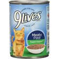 9 Lives Meaty Pate Super Supper Canned Cat Food, 13-oz, case of 12