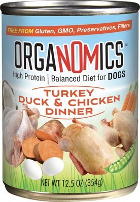 OrgaNOMics Turkey, Duck & Chicken Dinner Grain-Free Pate Wet Dog Food, slide 1 of 1