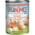 OrgaNOMics Turkey, Duck & Chicken Dinner Grain-Free Pate Wet Dog Food, 12.8-oz can, case of 12
